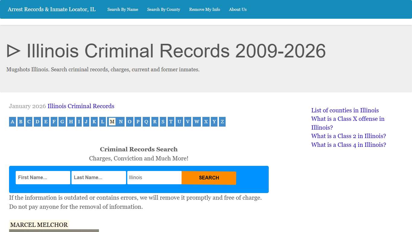ᐅ Illinois Criminal Records 2009-2026