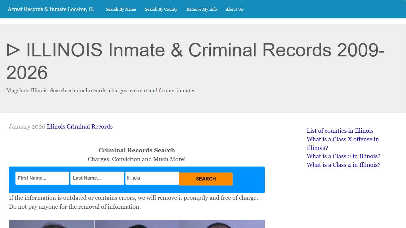 ᐅ ILLINOIS Inmate & Criminal Records 2009-2026